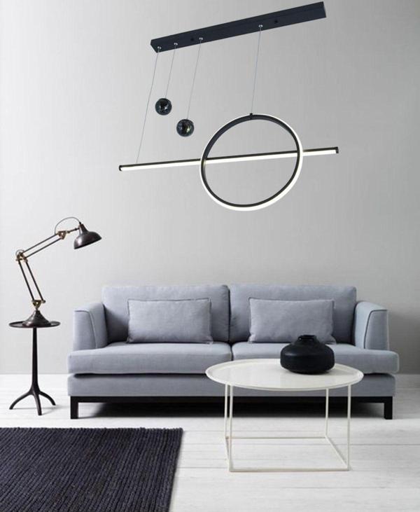 TT Aydınlatma Tt026-Sy Mat Siyah ( Sarı Işık ) Led Avize - Image 1