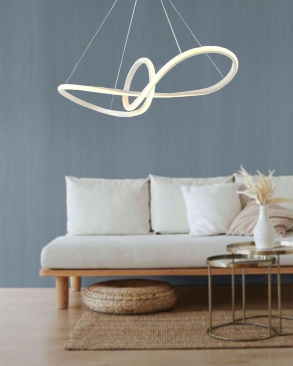 TT Aydınlatma Tt002-By Papyon Modeli ( Sarı Işık Led ) Mat Beyaz Avize - Image 1