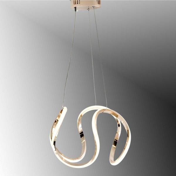 TT Aydınlatma Tt306-35-Fsr ( Beyaz Işık ) Kavis Modeli Fransız Sarı Kaplama Led Avize - Image 1