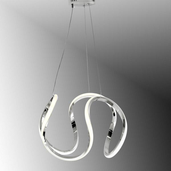 TT Aydınlatma Tt306-35-Kr ( Sarı Işık ) Kavis Modeli Krom Kaplama Led Avize - Image 1