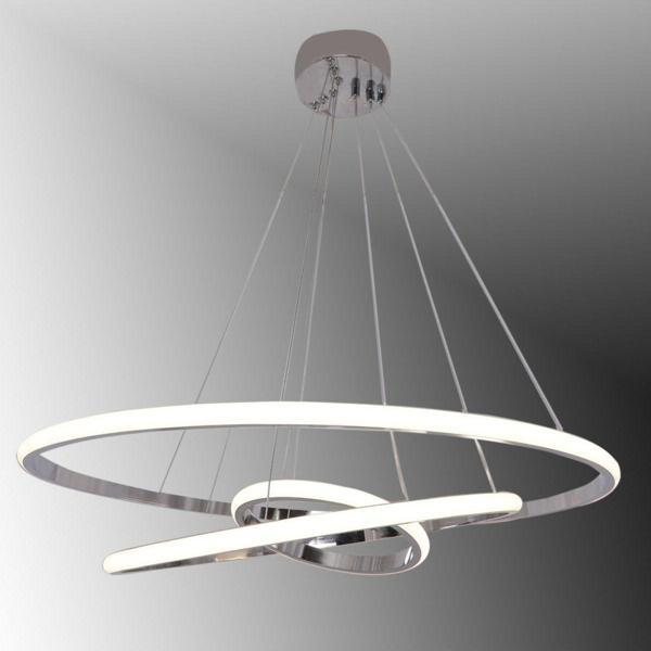 TT Aydınlatma Tt300-3 Kr Halka 3 Lü Krom Kaplama ( Gün Işığı ) Led Avize - Image 1