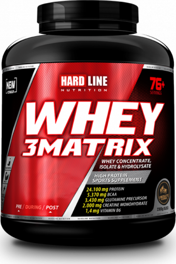 Hardline Whey 3 Matrix Aromalı 2300 gram - Çikolata - Image 1