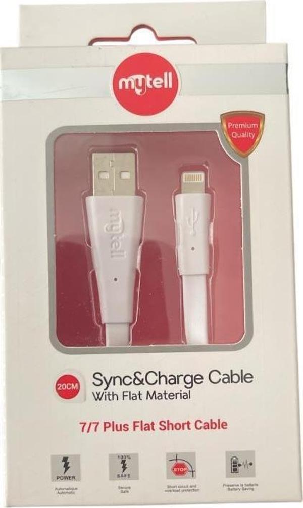 Mytell Lightning Data Kablosu MY-CF02 20cm Beyaz - Image 1
