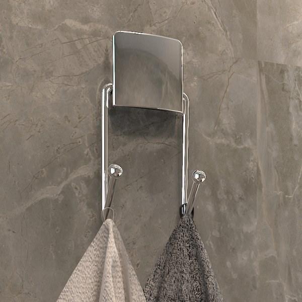 Decorev DC-542 Dekoratif Banyo Mutfak İkili Havlu Askısı - Image 1