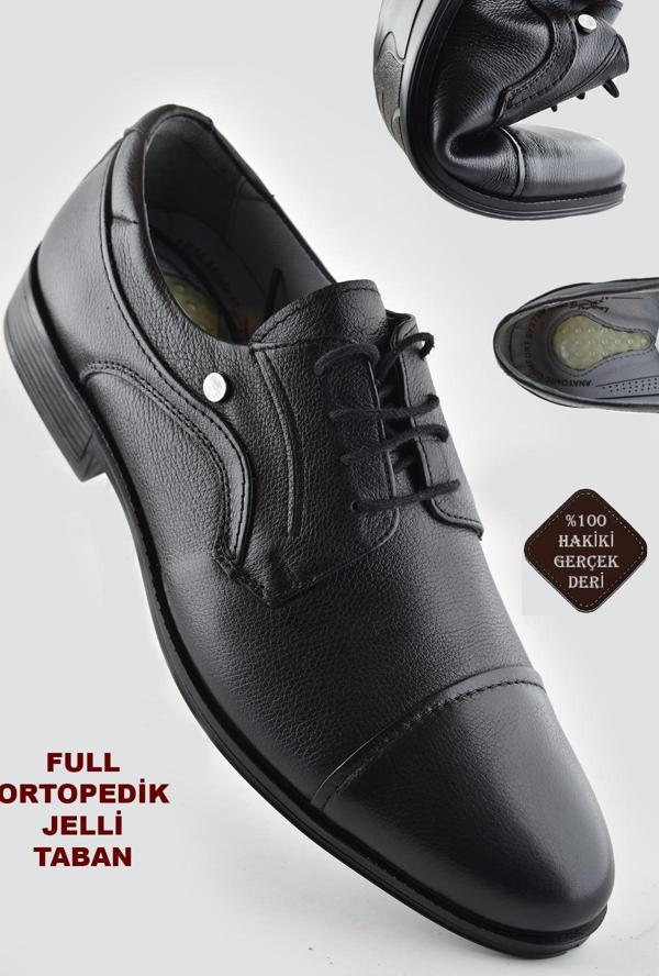 3572 Tam Ortopedik Taban Hakiki Deri Erkek Ayakkabı Hava Süspansüyonluu - Image 1