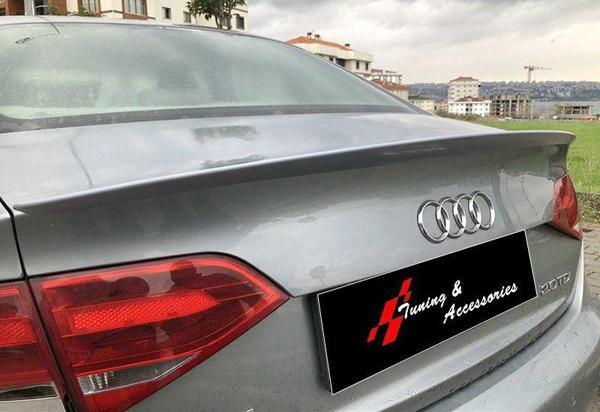 Audi A4 Uyumlu B8 20082015 - Bagaj Üzeri Anatomik Spoiler - Plastik - Image 1