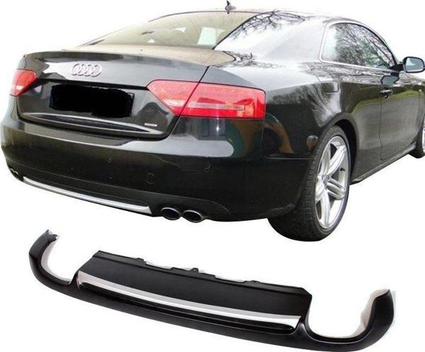 Audi A5 Uyumlu 8P3 Coupe 2008 - 2011 Arka Tampon Eki - Difüzör (Plastik) - Image 1