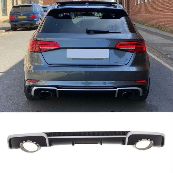 A3 Hatchback Uyumlu 2013-2016 İçin Uyumlu Rs3 Difüzör (Normal Tampon İçin) Parça - Image 1