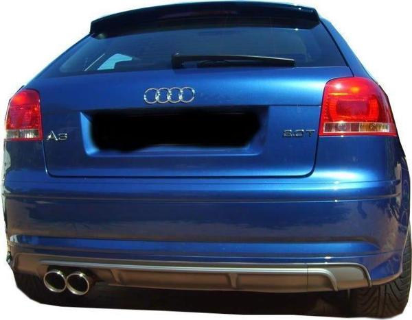 Audi A3 Uyumlu 8P S3 2005 - 2008 2 Kapı Arka Tampon Eki - Difüzör (Plastik) - Image 1