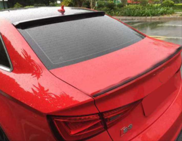 Audi A3 Uyumlu Sedan (2021+) Cam Üstü Spoiler - Piano Black (Parlak Siyah) - Image 1