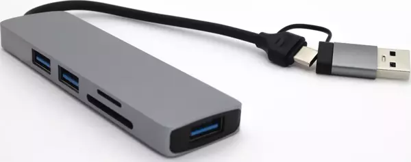 Winex 5in1 UsbA ve Type-C to 3x USB3.0, TF, SD, Type-C Çoklayıcı Hub Adaptör HC13FL - Image 1