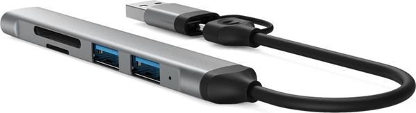 Winex 5in1 UsbA ve Type-C To UsbA 3.01, TF, SD Çoklayıcı Hub Adaptör - Image 1