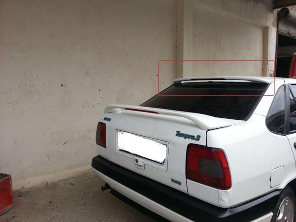 Fiat Tempra Uyumlu Cam Üstü Spoiler Işıklı Spoiler Boyalı - Image 1