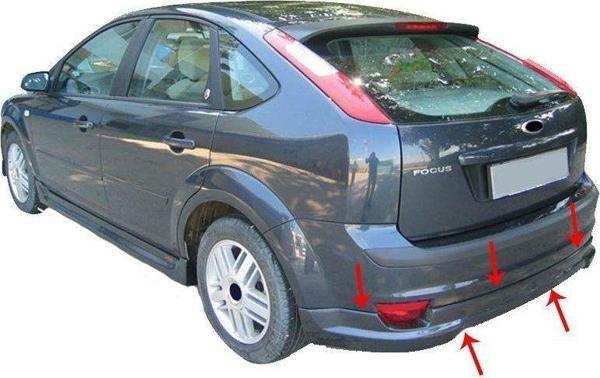 Ford Focus Uyumlu 2 Hatchback Arka Tampon Altı Fiber 2005-2007 - Image 1