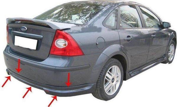 Ford Focus Uyumlu 2 Sedan Arka Tampon Altı Fiber 2005-2007 - Image 1