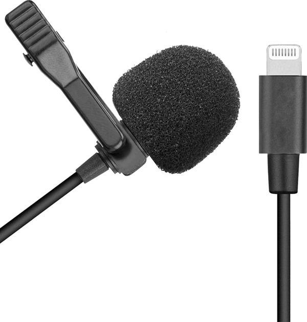 Winex İphone Lightning Port HD Yaka Mikrofonu Siyah - Image 1