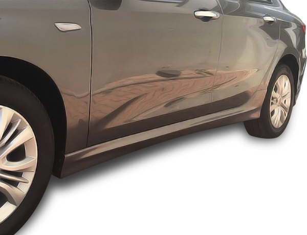 Fiat Egea Uyumlu Hatchback - Sedan (2015 - 2018) Yan Marşpiyel Seti (Plastik) - Image 1