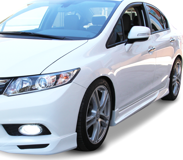 Honda Civic Uyumlu Fb7 (2012-2016) Custom Yan Marşpiyel Seti (Plastik) - Image 1