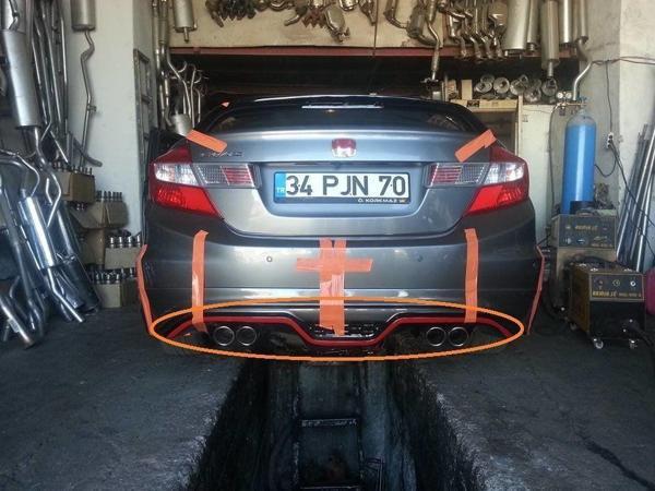 Honda Civic Uyumlu Fb7 Modulo Custom Arka Ek - Image 1
