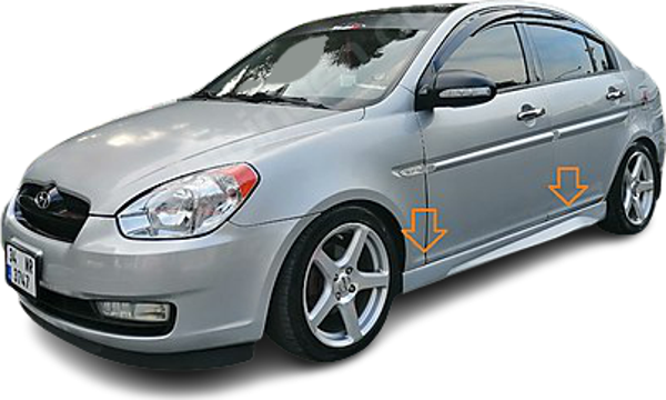 Hyundai Era Uyumlu (2006 - 2012) Marşpiyel Seti (Plastik) - Image 1