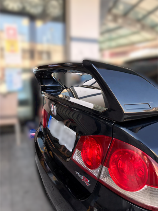 Honda Civic Uyumlu Spoiler 4 Parça Mugen Spoiler 2006-2012 Boyalı Parça - Image 1