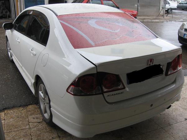Honda Civic Uyumlu Spoiler İnce Model Spoiler 2006-2012 Boyalı Parça - Image 1