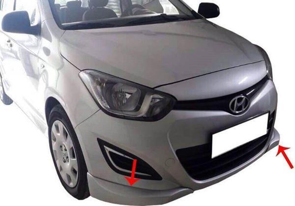 Hyundai İ20 Uyumlu Ön Tampon Altı 2 Parça Fiber 2009-2014 - Image 1