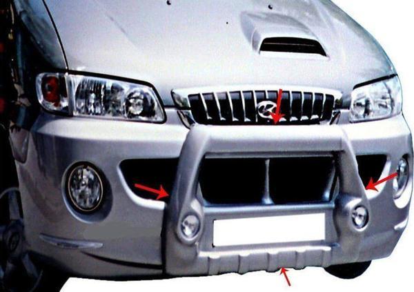 Hyundai Starex Uyumlu Ön Koruma (Sisli) Fiber 1998-2007 - Image 1