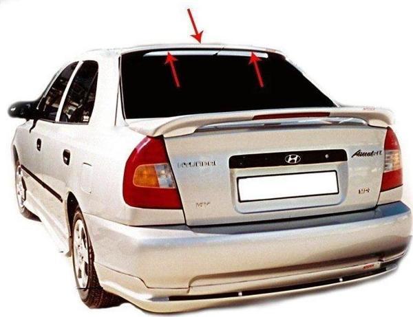 Hyundai Accent Uyumlu Spoiler Cam Üstü Fiber 2000-2003 - Image 1