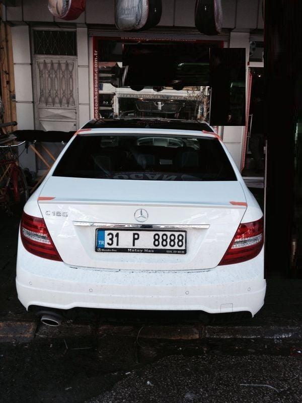 Mercedes C W204 Spoiler Bagaj (Kalın) Fiber 2007-2013 - Image 1