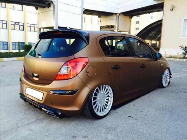 Opel Corsa Uyumlu D Spoiler -2007 Parlak Siyah Boyalı - Image 1
