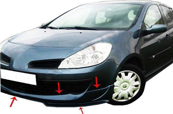 Renault Clio Uyumlu 3 Ön Tampon Altı Fiber 2005-2009 - Image 1