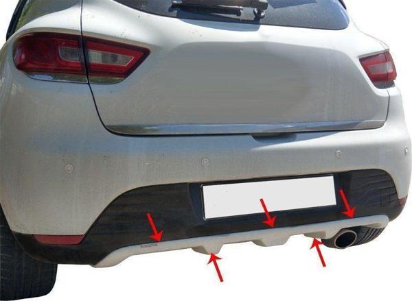 Renault Clio Uyumlu 4 Arka Orta Tampon Difüzör Fiber 2013-2019 - Image 1