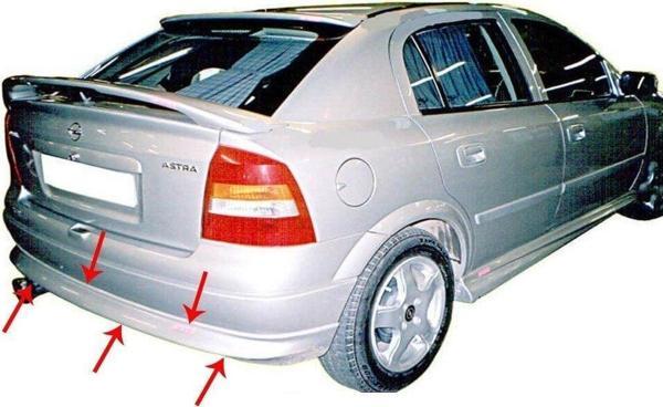 Opel Astra Uyumlu G Hatchback Arka Tampon Altı Fiber 1998-2009 - Image 1