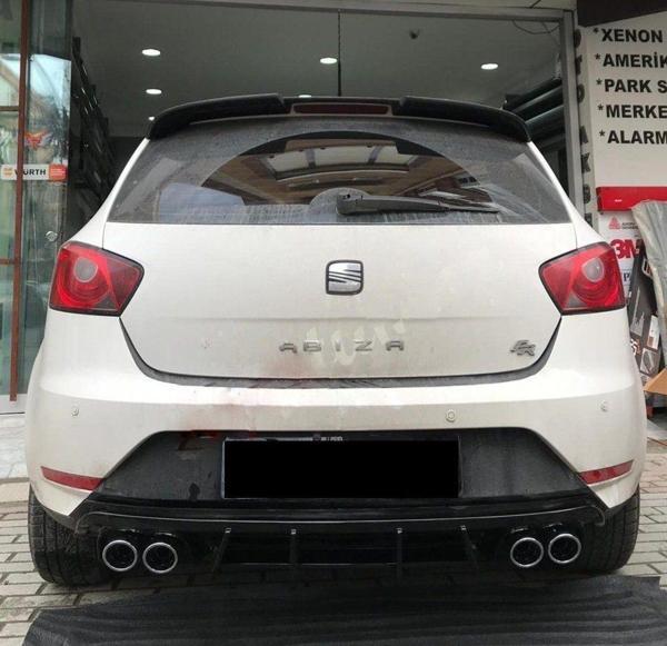 Seat İbiza Uyumlu Difüzör 6J Plastik Piano Black 4 Çıkış Egzoz - Image 1