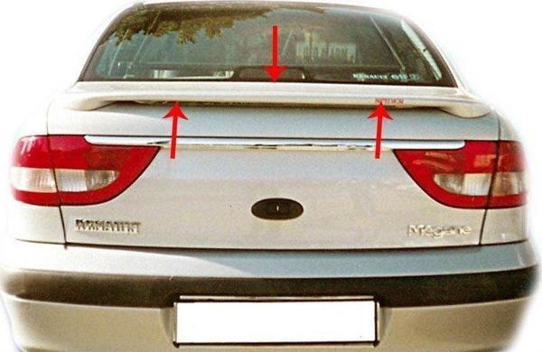 Renault Megane Uyumlu 1 Spoiler Bagaj Yüksek (Işıksız) Fiber 1995-2002 - Image 1
