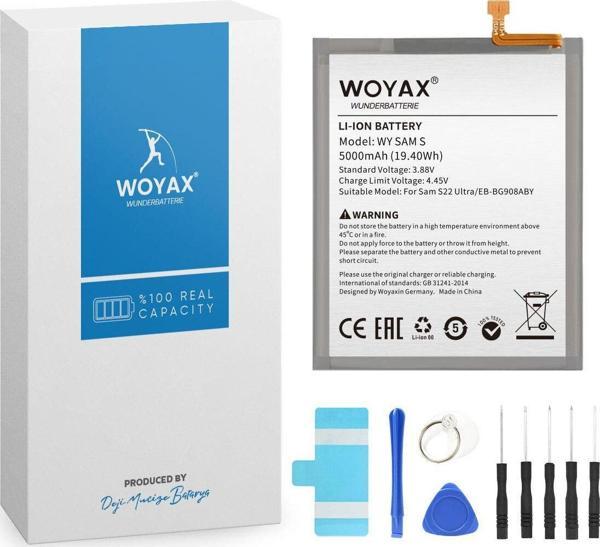 Woyax By Deji Samsung Galaxy S22 Ultra Uyumlu Premium Batarya - Image 1