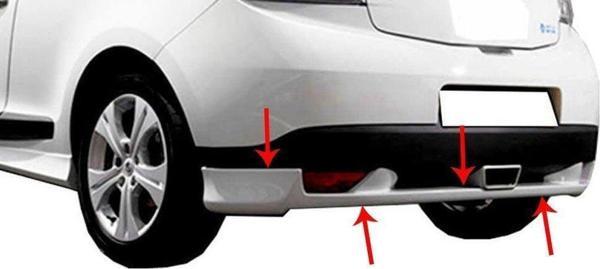 Renault Megane Uyumlu 3 Arka Tampon Altı (3 Kapı) Fiber 2008 Ve Sonrası - Image 1