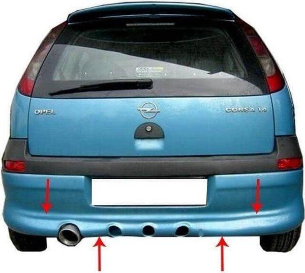 Opel Corsa Uyumlu C Arka Tampon Altı (Telli) Fiber 2000-2006 - Image 1
