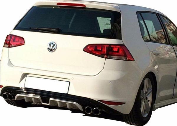 Volkswagen Golf Uyumlu 7 (2012-2016) Custom Arka Tampon Eki - Difüzör (Plastik) - Image 1