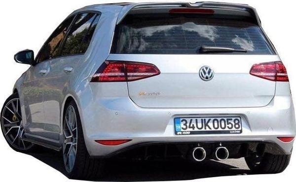 Volkswagen Golf Uyumlu 7 (2012-2016) R400 Arka Tampon Eki - Difüzör (Plastik) - Image 1