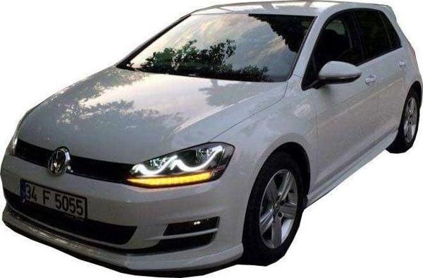 Volkswagen Golf Uyumlu 7 (2012-2019) Aerodinamik Yan Marşpiyel Seti (Plastik) - Image 1