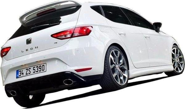 Seat Leon Uyumlu Mk3 - 5F (2013-2016) Style Arka Tampon Eki - Difüzör (Plastik) - Image 1