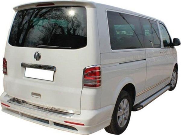 Volkswagen Caravelle Uyumlu Arka Tampon Altı (Paçalıksız) 2 Parça Fiber 2003-2010 - Image 1