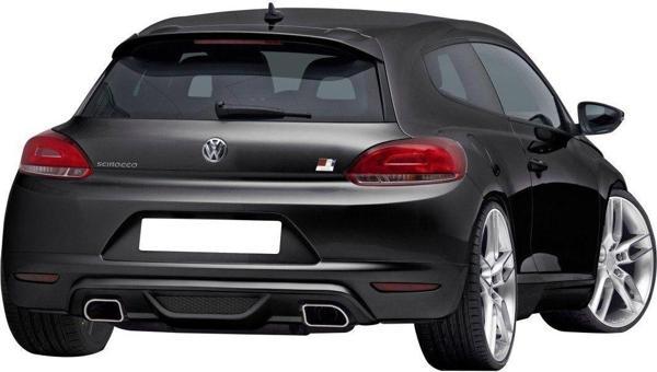 Volkswagen Scirocco Uyumlu (2009-2014) Caractere Arka Tampon Eki - Difüzör (Plastik) - Image 1