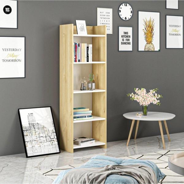 DemonteHome Amydh Ki̇taplik (45) Cm Safi̇rmeşe Beyaz - Image 1
