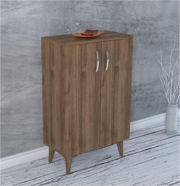 DemonteHome Di̇adh Çok Amaçli Dolap Ayakkabilik Cevi̇z - Image 1