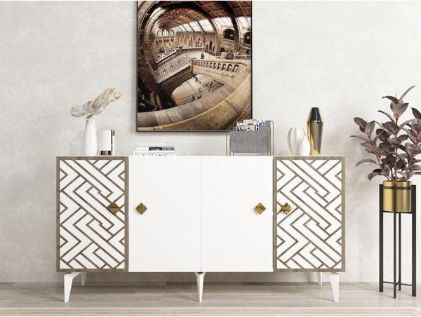 DemonteHome Frowdh Konsol Beyaz Cevi̇z - Image 1