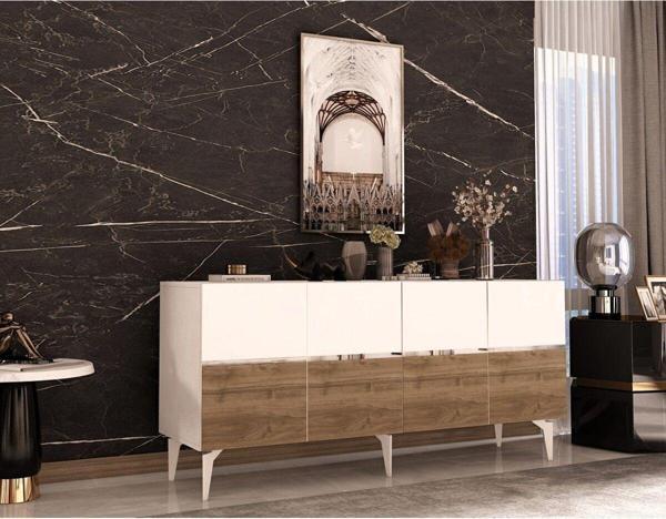 DemonteHome Tedydh Konsol Beyaz-Cevi̇z-Gümüş - Image 1