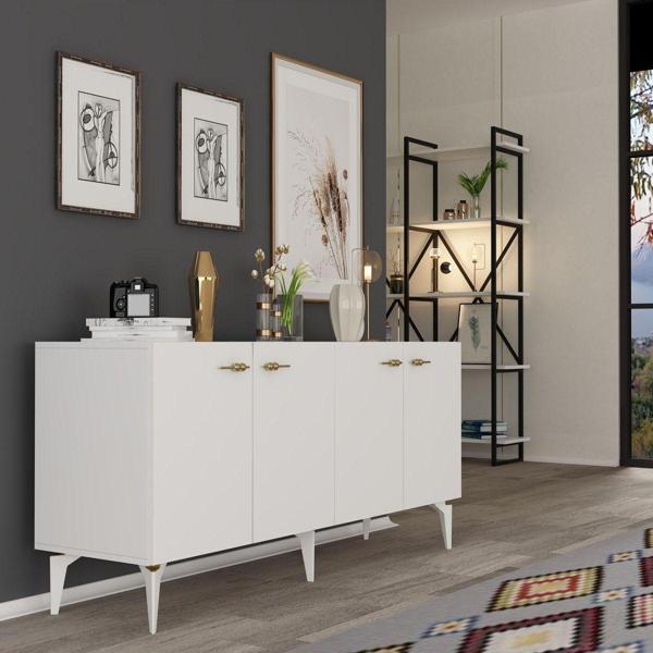 DemonteHome Rüyadh Konsol Beyaz-Beyaz - Image 1